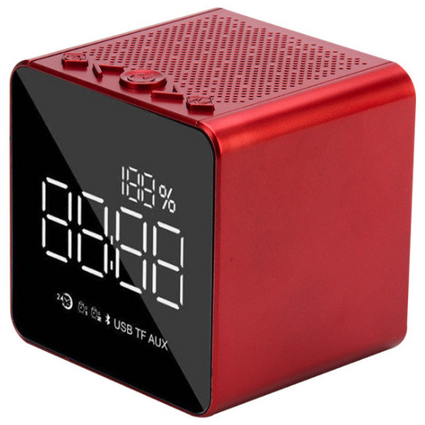 led bluetooth wireless mini alarm clock mirror small sound card outdoor portable home deskclocks mp3 radio smart dimming