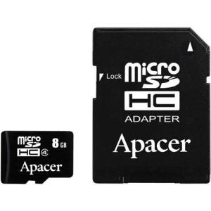 Apacer - Flash-Speicherkarte (microSDHC/SD-Adapter inbegriffen) - 8 GB - Class 4 - microSDHC