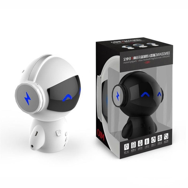 dingdang cute m10 portable robot bluetooth speaker stereo handswith power bank aux tf mp3 music player