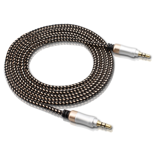 3.3FT 3.5mm Cable de audio del coche Cable estéreo AUX. Cable de extensión Cable trenzado macho a macho para PC PC altavoz del altavoz